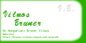 vilmos bruner business card